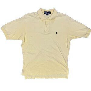 Vintage Polo Ralph Lauren Polo Shirt Yellow Cotton Short Sleeve Canada Medium